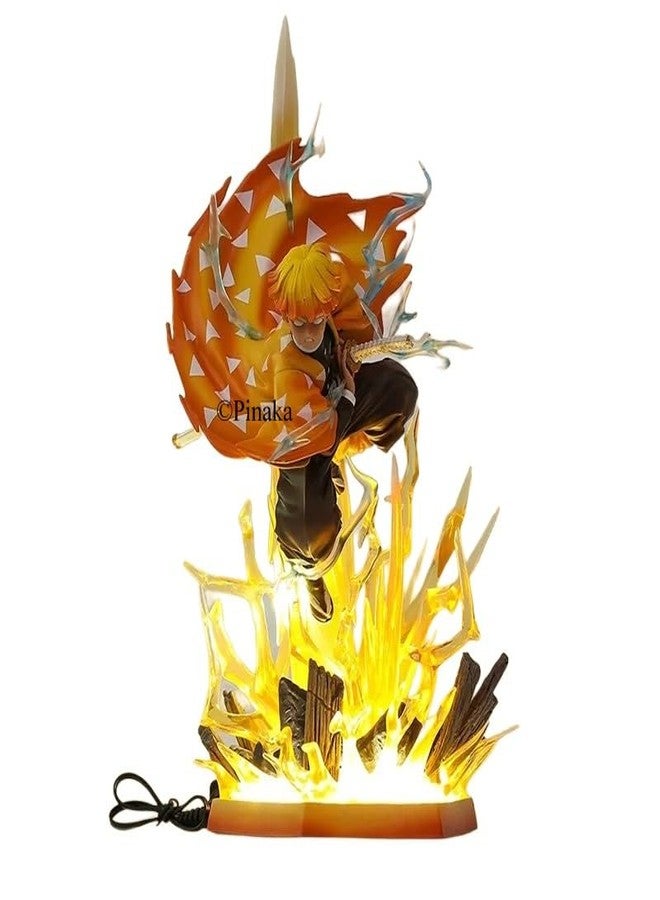 Pinaka Demon Slayer Agatsuma Zenitsu 31 Cms Action Figure with Lights Kimetsu No Yaiba Figurine Model Doll Toys - Image 5